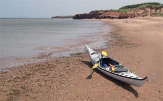 Red sand beach