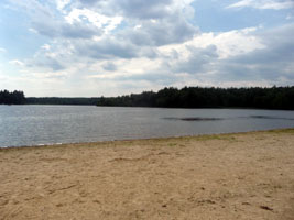 Beach at parking lot