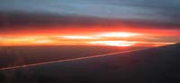 Sun rise over wing