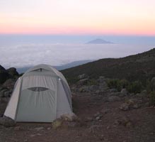 Tent at sunrise