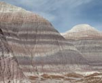 Purple and blue striped landscape