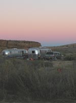 sunset over the campground